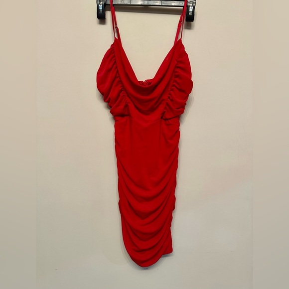 Hello Molly Vibrant Red Bodycon Dress 4 - Picture 6 of 7